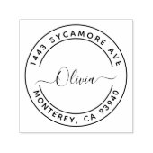 Erstellen Sie Ihren eigenen runden Rücksendeadress Permastempel (Design)