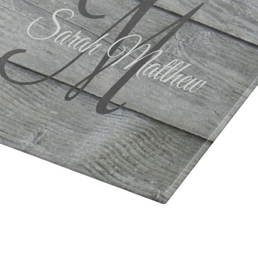 Erstellen Sie Ihren eigenen rustikalen Mit Monogra Schneidebrett (Ecke)
