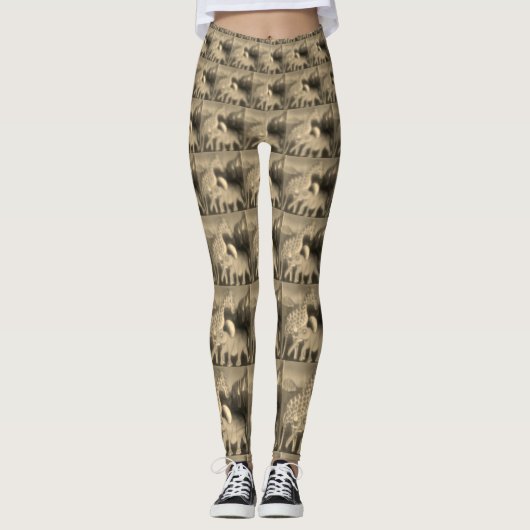 Erstellen Sie Ihren eigenen schönen Giraffe Elepha Leggings (Vorderseite)