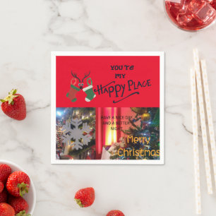 Erstellen Sie Ihren eigenen schönen glücklichen Or Serviette