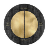 Erstellen Sie Ihren eigenen Schwarz-Gold-Split Vol Schneidebrett (Vorderseite)