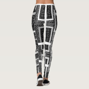 Erstellen Sie Ihren eigenen Schwarz-Weiß-Bandana-D Leggings