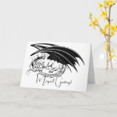 Erstellen Sie Ihren eigenen schwarzen Drachen Karte (Gelbe Blume)