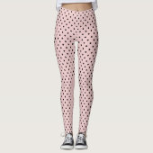 Erstellen Sie Ihren eigenen schwarzen Polka Dot Li Leggings (Vorderseite)