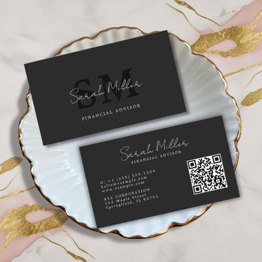 Erstellen Sie Ihren eigenen schwarzen QR-Code Visitenkarte