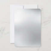 Erstellen Sie Ihren eigenen Silber Grau RSVP Karte (Rückseite)