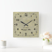 Erstellen Sie Ihren eigenen Silber- und Gold-Metal Quadratische Wanduhr (Zuhause)