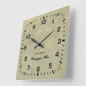 Erstellen Sie Ihren eigenen Silber- und Gold-Metal Quadratische Wanduhr (Winkel)