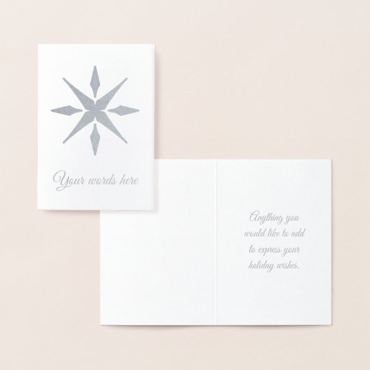 Erstellen Sie Ihren eigenen Silver Found Snowflake Folienkarte (Anzeige)