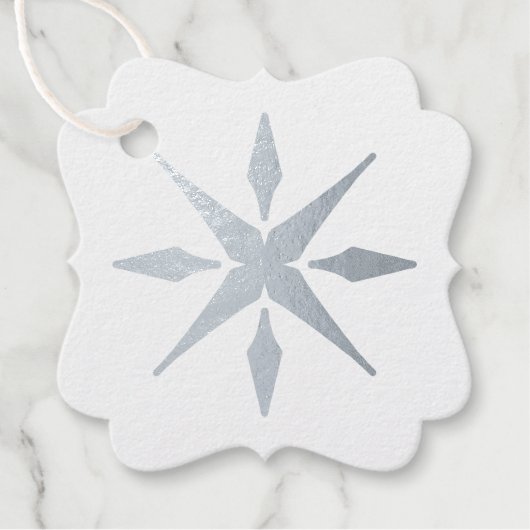 Erstellen Sie Ihren eigenen Silver Found Snowflake Geschenkanhänger (Vorderseite)