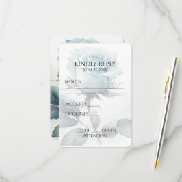 Erstellen Sie Ihren eigenen Single Blue Watercolor RSVP Karte