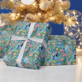 Erstellen Sie Ihren eigenen Singvogelgarten Häuser Geschenkpapier