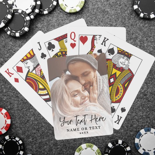 Erstellen Sie Ihren eigenen Skript-Text-Foto Spielkarten