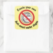 Erstellen Sie Ihren eigenen Smart Meteraufkleber Quadratischer Aufkleber (Tasche)