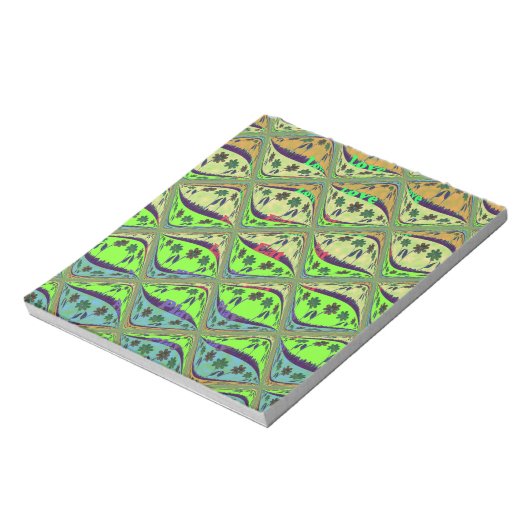 Erstellen Sie Ihren eigenen Spaß Retro schöne Blum Notizblock (Rotiert)