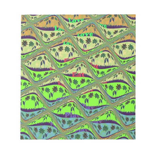 Erstellen Sie Ihren eigenen Spaß Retro schöne Blum Notizblock (Vorderseite)