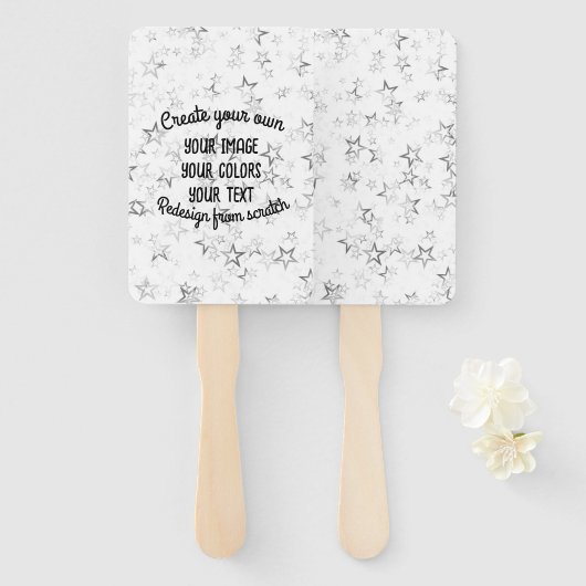 Erstellen Sie Ihren eigenen - Star-Glitzer Fächer (Vorne und Hinten)