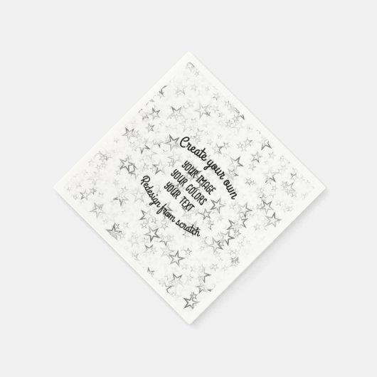 Erstellen Sie Ihren eigenen - Star-Glitzer Serviette (Ecke)