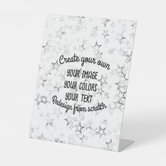 Erstellen Sie Ihren eigenen - Star-Glitzer Sockelschild (Vorderseite)