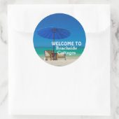 Erstellen Sie Ihren eigenen Strand Urlaub Miete Wi Runder Aufkleber (Tasche)