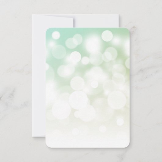 Erstellen Sie Ihren eigenen subtilen Bokeh-Hinterg RSVP Karte (Rückseite)