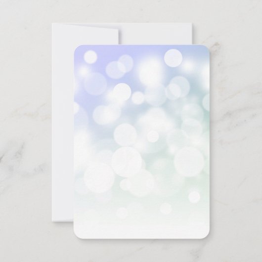 Erstellen Sie Ihren eigenen subtilen Bokeh-Hinterg RSVP Karte (Rückseite)