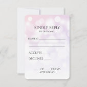 Erstellen Sie Ihren eigenen subtilen Bokeh-Hinterg RSVP Karte (Vorderseite)