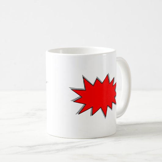 Erstellen Sie Ihren eigenen Superhelden Onomatopoe Kaffeetasse (VorderseiteRechts)
