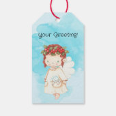 Erstellen Sie Ihren eigenen süßen Holly Angel Geschenkanhänger (Rückseite)