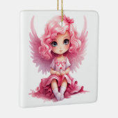 Erstellen Sie Ihren eigenen süßen, rosa Weihnachts Keramikornament (Rechts)