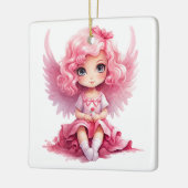 Erstellen Sie Ihren eigenen süßen, rosa Weihnachts Keramikornament (Links)