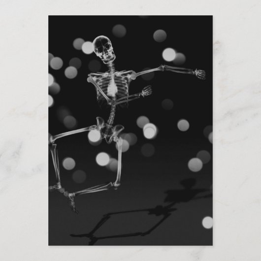 Erstellen Sie Ihren eigenen - tanzender Ray Skelet Menükarte (Rückseite)