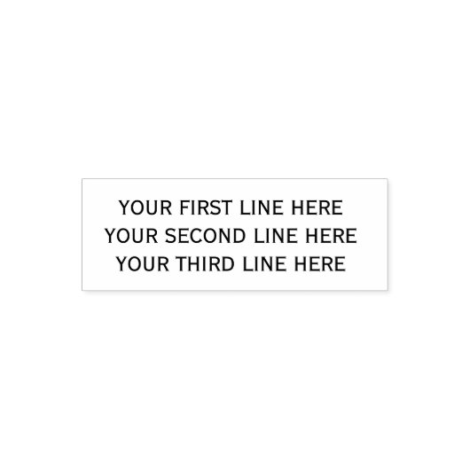 Erstellen Sie Ihren eigenen Text mit drei Zeilen Permastempel (Design)