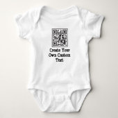 Erstellen Sie Ihren eigenen Text mit QR-Code Baby Strampler (Vorderseite)