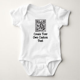 Erstellen Sie Ihren eigenen Text mit QR-Code Baby Strampler
