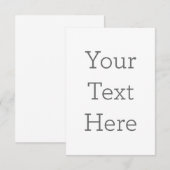 8.89 cm x 12.7 cm Flache Dankeskarte (Vorne/Hinten)