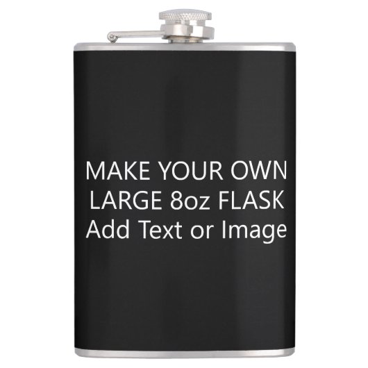 Erstellen Sie Ihren eigenen Text oder Foto groß 8 Flachmann (Vorderseite)