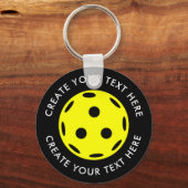 Erstellen Sie Ihren eigenen Text-Pickleball-Player Schlüsselanhänger (Vorderseite)