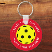 Erstellen Sie Ihren eigenen Text-Pickleball-Player Schlüsselanhänger (Vorderseite)