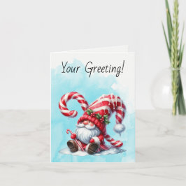 Erstellen Sie Ihren eigenen Traum Peppermint Weihn Feiertagskarte