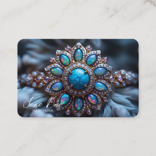 Erstellen Sie Ihren eigenen Türkisring Visitenkarte (Vorderseite)