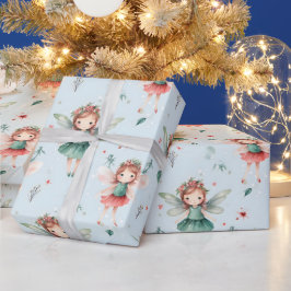 Erstellen Sie Ihren eigenen Urlaub Fairy Blue Geschenkpapier