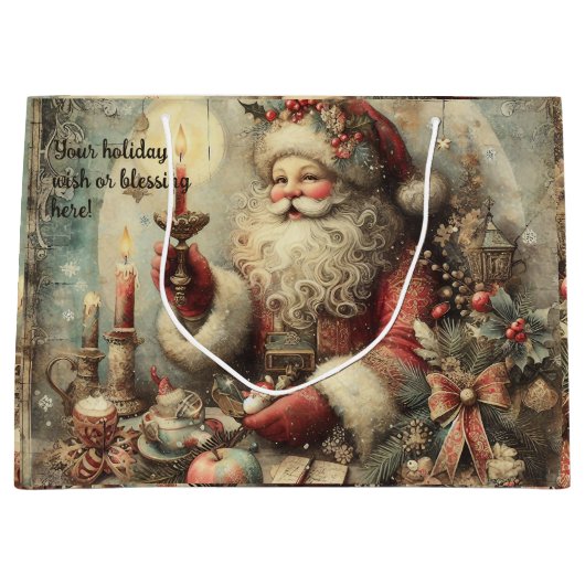 Erstellen Sie Ihren eigenen Viktorianischen Weihna Große Geschenktüte (Vorderseite)