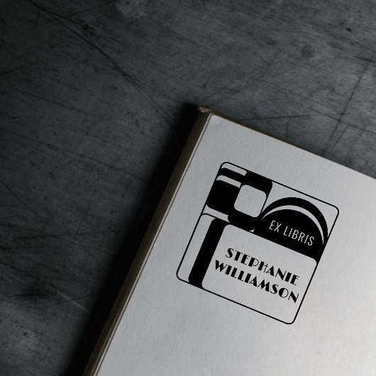 Erstellen Sie Ihren eigenen Vintagen Retro-Ex-Libr Gummistempel