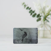 Erstellen Sie Ihren eigenen Vintagen Vogel & Schme Visitenkarte (Stehend Vorderseite)