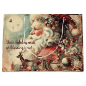 Erstellen Sie Ihren eigenen Vintagen Weihnachtsman Große Geschenktüte (Vorderseite)