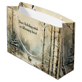 Erstellen Sie Ihren eigenen Vintagen Winterstau Große Geschenktüte