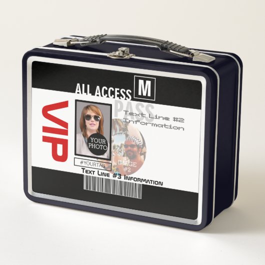 Erstellen Sie Ihren eigenen VIP Pass 8 Wege, um Ih Metall Brotdose (Vorderseite)