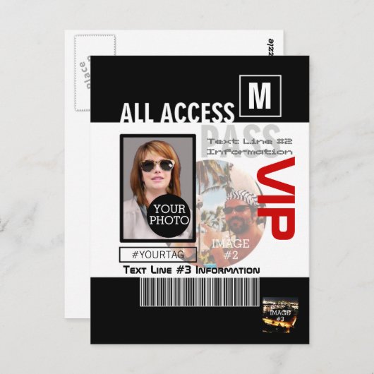 Erstellen Sie Ihren eigenen VIP Pass 8 Wege zu per Postkarte (Vorne/Hinten)