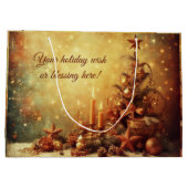 Erstellen Sie Ihren eigenen warmen Weihnachtsbaum Große Geschenktüte (Rückseite)